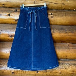 Vintage 70’s Denim wrap skirt